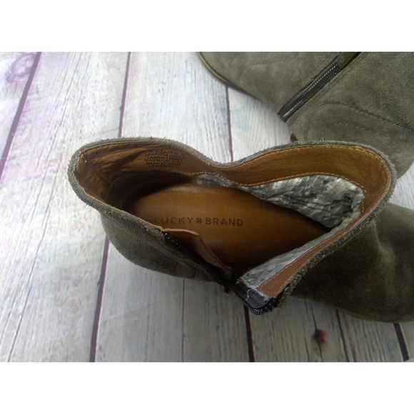 Lucky Brand | Ankle Bootie Grey Leather Size 9.5 - Picture 6 of 7